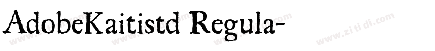 AdobeKaitistd Regula字体转换